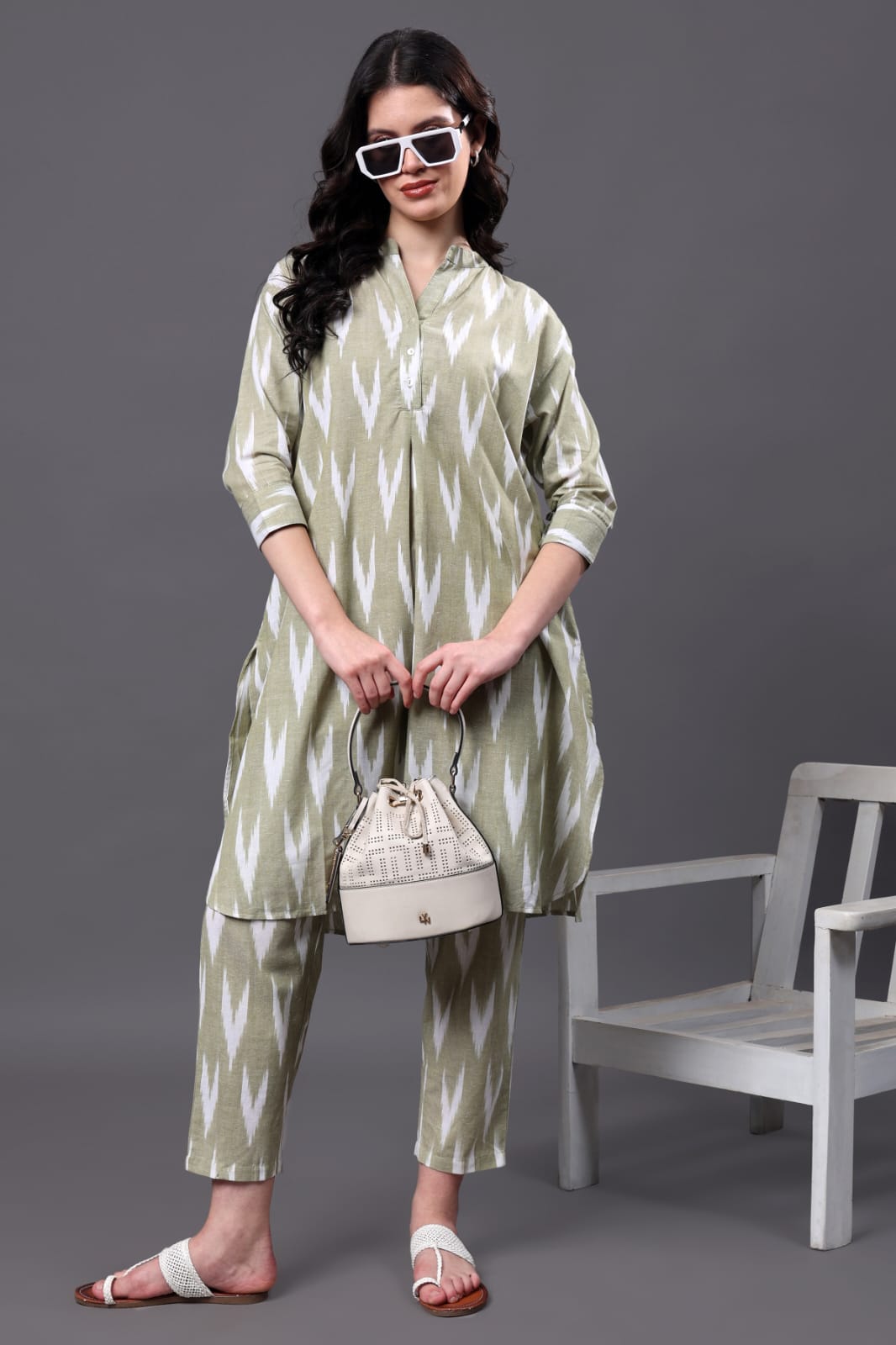 Saki co ord : handwoven Ikat co ord set